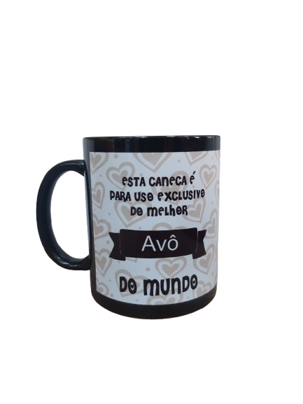 Caneca branca de porcelana 325 ml - Image 4