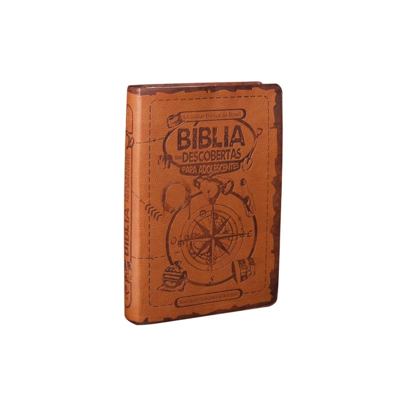 Bíblia das Descobertas para Adolescentes NTLH | SBB | A Bíblia das Descobertas para Adolescentes - Capa em couro sintético, Marrom