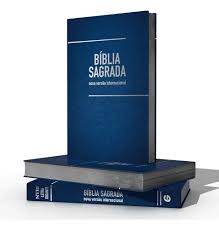 Bíblia Sagrada NVI Letra Gigante Capa Azul Semi Luxo Textura de couro - Imagem 6