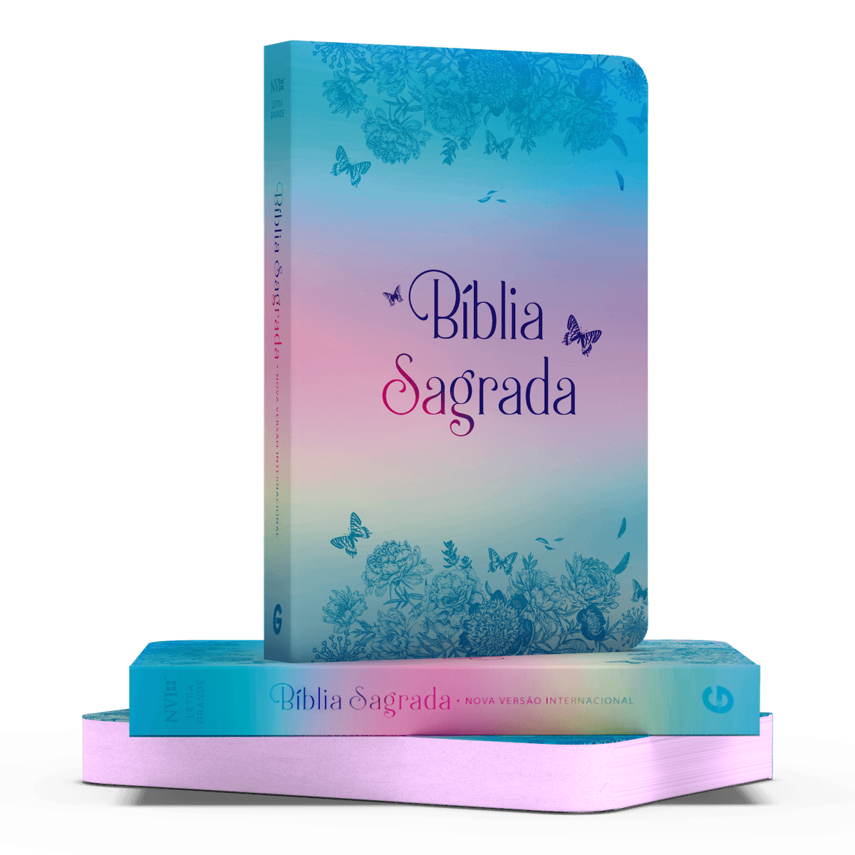 Bíblia Sagrada NVI Letra Grande Borboletas Metalizadas - Imagem 2